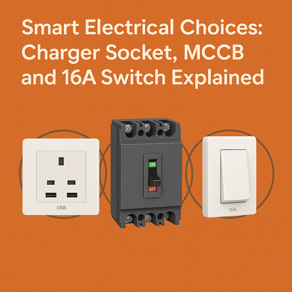 Smart Electrical Choices: Charger Socket, MCCB, and 16A Switch Explained