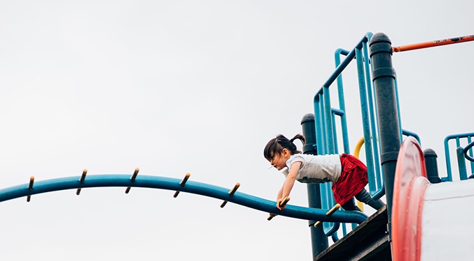 Stand back and avoid saying ‘be careful!’: how to help your child take risks at the park