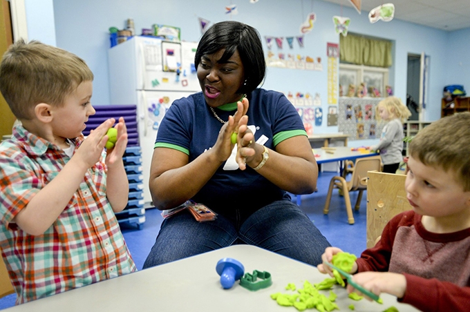 The typical child care worker in the US earns less than $12 an hour