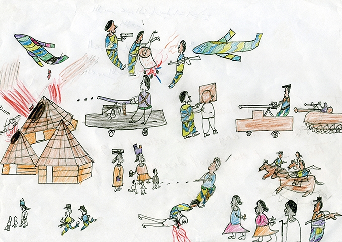 How children's drawings tell of war and exile